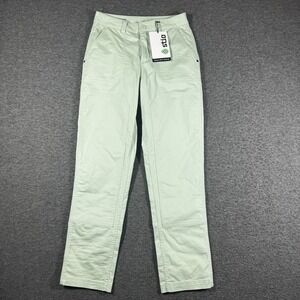 Stio Rivet Twill Carpenter Pants Womens 4 Green‎ Straight Leg NEW